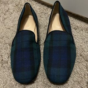 JCREW Black watch plaid Loafers